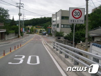 봉화군 읍·면소재지 전 구간, 시속 30km 제한