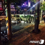 렌트한 승용차 몰던 10대 주차된 차량 잇달아 들이받아…3명 부상