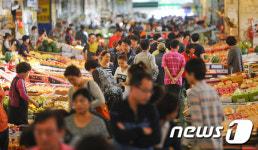 추석 앞두고 북적이는 농산물도매시장