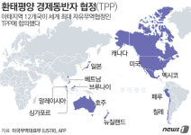 [그래픽]환태평양경제동반자협정(TPP) 참여 12개국