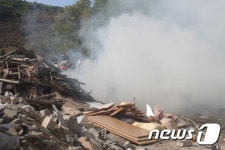 전주 효천개발지구 내 건축폐기물 화재