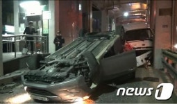 서울 자양동서 탑차·승용차 쾅…1명 부상
