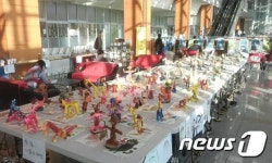 유치원 꼬마들 작품, 용인시청에 전시돼 눈길