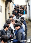 전주 호남제일고 3학년 학생들, 연탄배달 봉사
