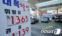 뚝뚝 떨어지는 기름값…1300원대 주유소 1주새 3배 증가