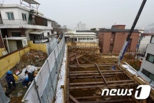 녹번동 공사 현장 옆 주택 붕괴 우려