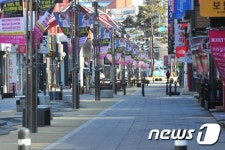 한산한 포항 중앙상가