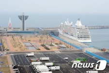 유럽 관광객 태운 세계일주 크루즈 제주 방문