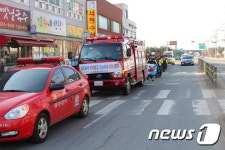 서천소방서, 골든타임 위한 소방차 길터주기 훈련 펼쳐