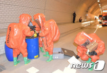 거창 가조 ‘터널내 화학사고 대비’ 합동 훈련 펼쳐