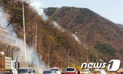 강원 춘천 용왕샘터 인근 야산서 불…진화중