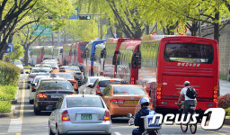 주차장이 된 도로