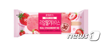 롯데푸드, 딸기 30% 채운 리얼딸기 아이스바 출시