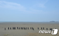 안산 갯벌에서 토막시신 수색작전