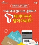 GS25, 팝카드로 결제하면 T데이터 200MB 준다