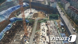 단양 코아루아파트 공사에 소음·분진 주민불편 호소