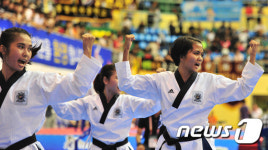 인도네이시아 선수들의 금강품새