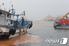 통영 산양 연명해상 적조방제 모의 훈련