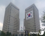 정부대전청사에 대형 태극기…나라사랑 분위기 확산