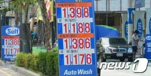 리터당 1400원대 깨진 휘발윳값