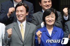 추미애-김민석 '파이팅!'