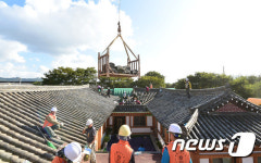 지진피해복구작업 한창