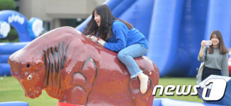 황소 타기 게임 신난다 신나