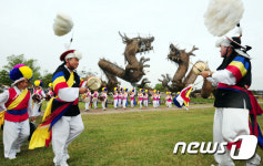 김제지평선축제 성공 기원하는 호남벽골우도농악단