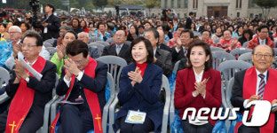 기독교 사회복지 엑스포 참석한 조윤선-나경원