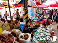 보름만에 5일장 연 울산 태화시장...활기 되찾아요