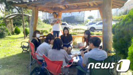 울산 북구 뚜벅이작은도서관 천막열람실 ‘호응’