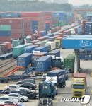 철도파업 한 달째 컨테이너 가득