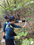 양산署 덕계파출소, 등산객 사고예방 리본 설치