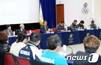 이기흥 체육회장, 국가대표 지도자·동계종목 단체장과 간담회 개최