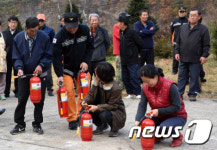 정선소방서, 신동 운치1리 화재 없는 안전마을 선정