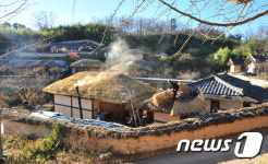 [화보]유네스코 민속마을 양동마을 초가 이엉잇기 한창
