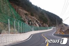 강원 고성군, 미시령 옛길 도로사면 정비 완료