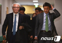 변론준비기일 마친 임우재 고문-박상열 변호사