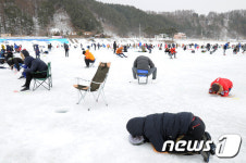 [화보]송어 잡으러 오세요…평창송어축제 12일까지 열려