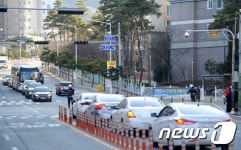부산 정관신도시, 정전으로 멈춘 신호등