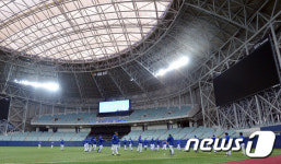 고척돔 첫 훈련하는 WBC 한국 야구대표팀