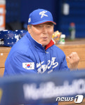 표정 밝은 김인식 감독