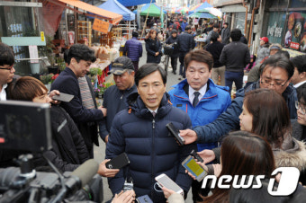 광주 송정시장 찾은 안희정