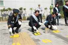 서울 강서경찰서, 어린인교통안전 노란 발자국 설치