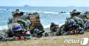 상륙 완료