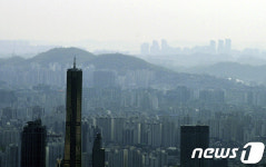 남산에서 바라본 인천 앞바다
