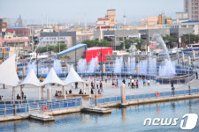 [화보]포항 동빈내항 해상공원 음악분수대 대박 예감