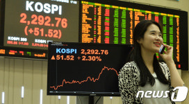 '웃는 코스피, 사상 최고치 기록'