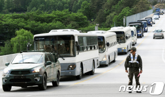 삼척 산불 진화 작전 참가한 장병들