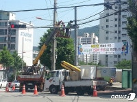 거제 신현 119센터 인근 출동전용 신호시스템 가동 